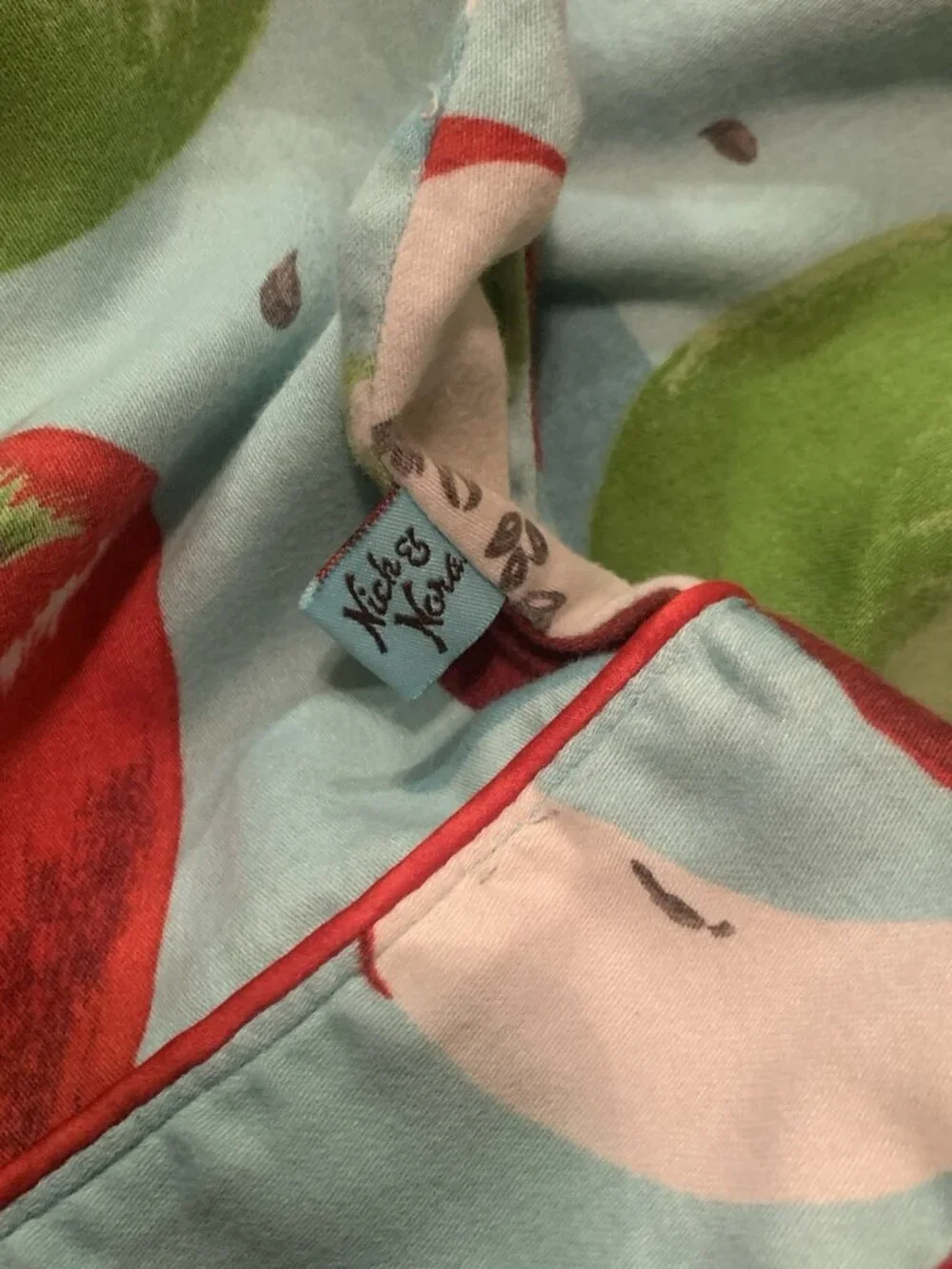 Rare Nick & Nora An Apple A Day/apple Of My Eye Pajama Lounge Pants Sz S Flannel